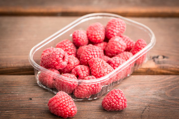 fresh summer berries, healthy food on table