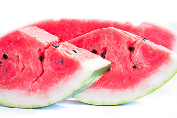 Watermelon. cut a slice of watermelon on a white background, dessert, berry, sweet, red