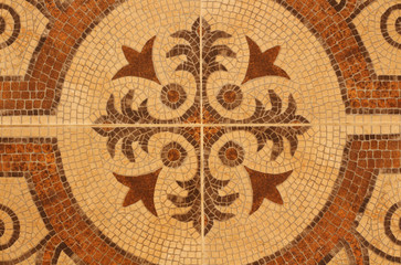 Beautiful mosaic of different floor tiles