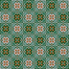 Gorgeous seamless pattern from colorful floral Moroccan, Portuguese tiles, Azulejo, ornaments. Can be used for wallpaper, pattern fills, web page background,surface textures.