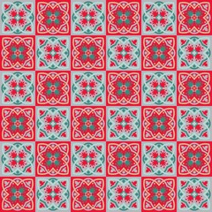 Gorgeous seamless pattern from colorful floral Moroccan, Portuguese tiles, Azulejo, ornaments. Can be used for wallpaper, pattern fills, web page background,surface textures.