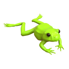  カエルの3Dレンダリング画像