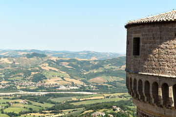 Fototapeta premium View from the Fortress of San Leo, San Leo, Italy