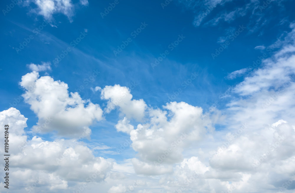 Wall mural beautiful sky with clouds background.