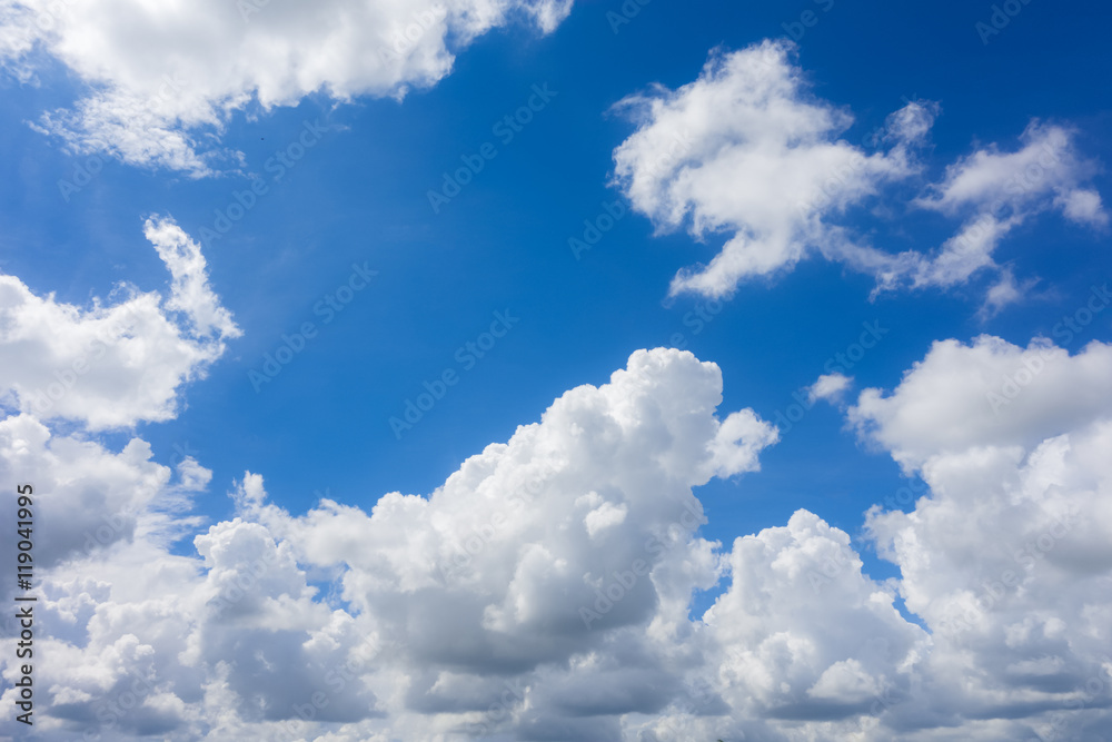 Wall mural beautiful sky with clouds background.