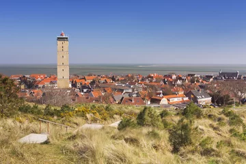 Dekokissen West-Terschelling and Brandaris lighthouse in The Netherlands © sara_winter