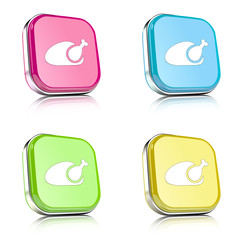 ikona na tle zaokrąglonego kwardratu z metalowym środkiem i odbiciem © vempireart