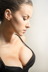 Fototapeta premium Woman with beautiful, large, attractive breasts