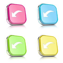 ikona na tle zaokrąglonego kwardratu z metalowym środkiem i odbiciem