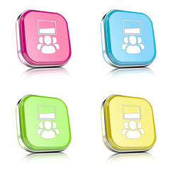 ikona na tle zaokrąglonego kwardratu z metalowym środkiem i odbiciem © vempireart