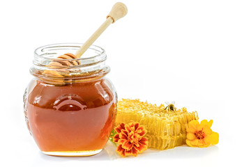 Jar of fresh honey