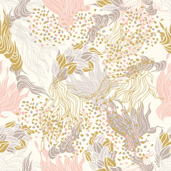 Cute beautiful abstract seamless pattern. Texture, textile, background, fabric. Vector illustration - 119045543