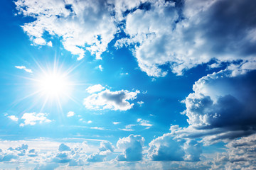 Blue sky with cloud closeup