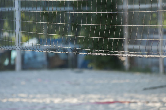 Close up of volleyball net