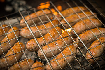 Grilled sausages