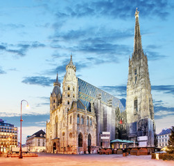 Fototapeta premium Wiedeń - katedra św. Stefana, Austria, Wiedeń