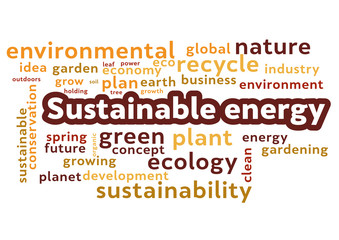 Sustainable energy word cloud