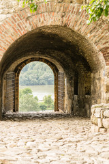 Belgrade, Serbia - July 29, 2014: One of the gates of Kalemegdan fortress