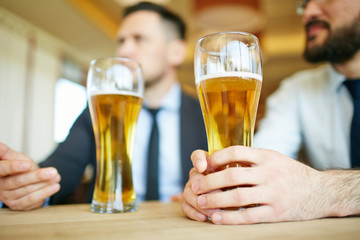 Glasses of beer