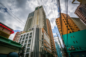 Buildings in Poblacion, Makati, Metro Manila, The Philippines.