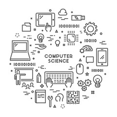 Line web concept for computer science