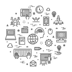 Vector line concept for online university