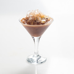 Ice coffee isolated on white.