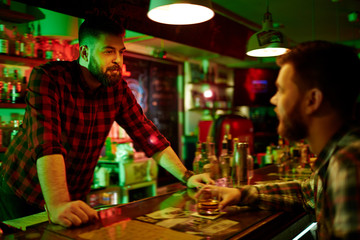 Enjoying time in the bar