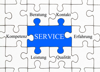 Fototapeta premium Service Puzzle Concept