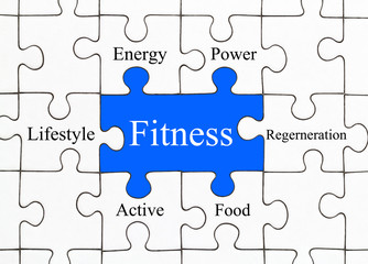 Fototapeta premium Fitness Puzzle Concept