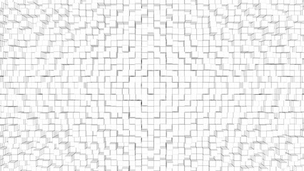 Little cubes in the difference level protruding in and out