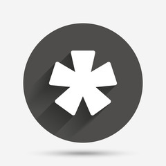 Fototapeta premium Asterisk footnote sign icon. Star symbol.
