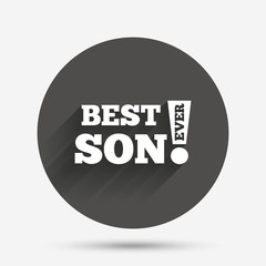 Best son ever sign icon. Award symbol.