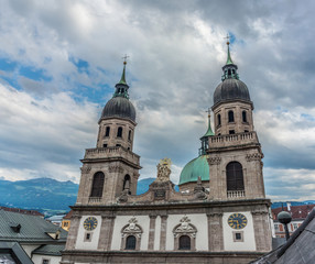 Fototapeta premium Cathedral of St. James in Innsbruck, Austria.