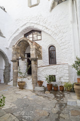 Fototapeta na wymiar Patmos island, Monastery of st Ioannis inside