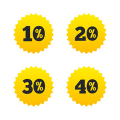 Sale discount icons. Special offer price signs.