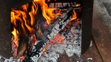Bright burning wood