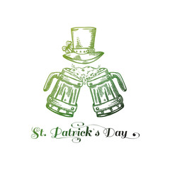 Saint Patrick&#39;s Day. Hand drawn vector illustration