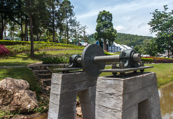The shaft of an electric motor rotor, with bearing