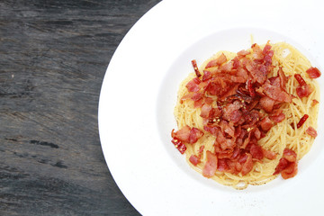 spaghetti with bacon 