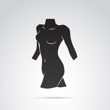 Woman shape vector icon.