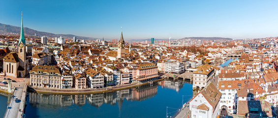 Panorama der Stadt Zürich, Schweiz 