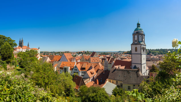 Stadtansicht Meißen mit Blick über die Altstadt