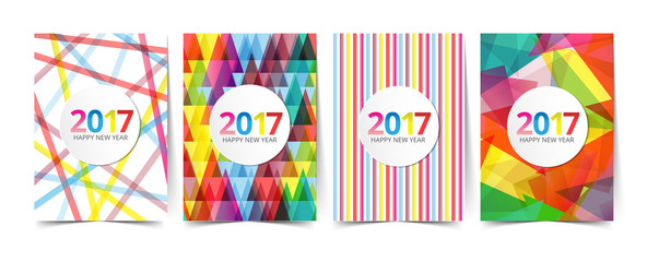 Obraz na płótnie Canvas pattern template for design 2017 greeting New year card