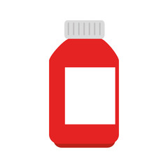 Fototapeta premium medical medicine bottle container equipment healthcare vector illustration