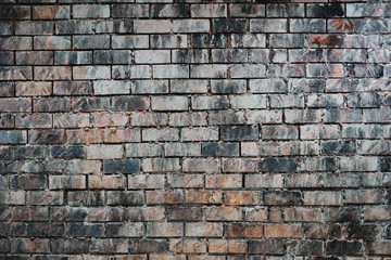 Grey Old Grunge Brick Wall - Texture and Background