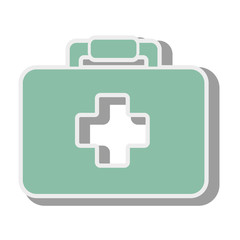 Obraz premium case medical doctor medicine box equipment hospital vector illustration