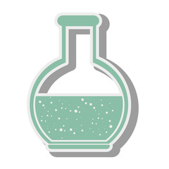 florence flask liquid chemical chemistry bottle laboratory scientific object vector illustration