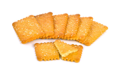 Cracker isolated on white background