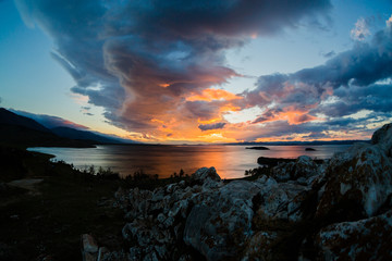 Obraz premium Dawn on Lake Baikal